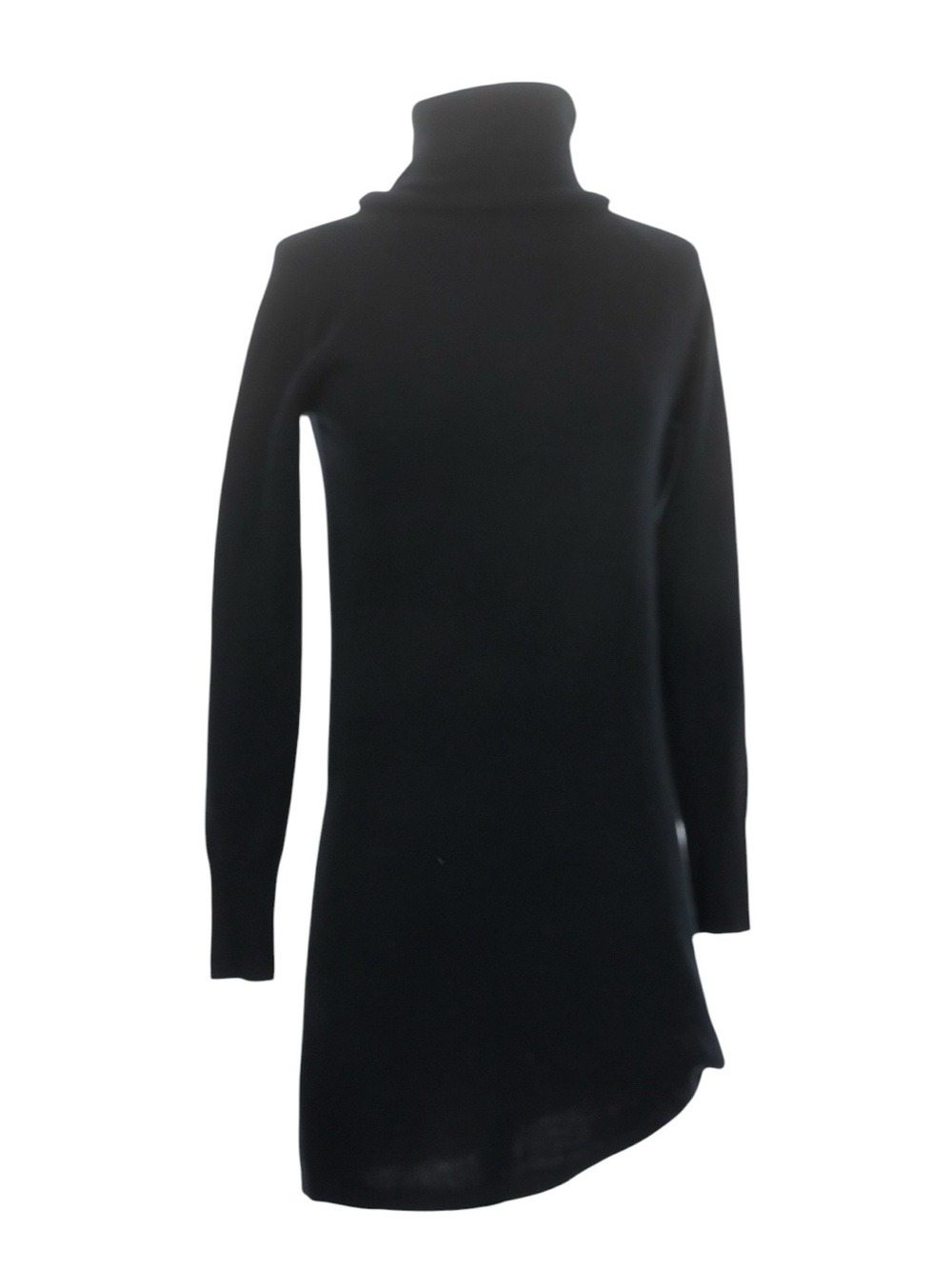 Quince Mongolian Cashmere Turtleneck Sweater Dress Size XS Black Mini Workwear